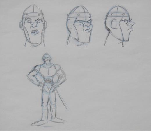 Don Bluth Dragon&#39;s Lair Character Drawing