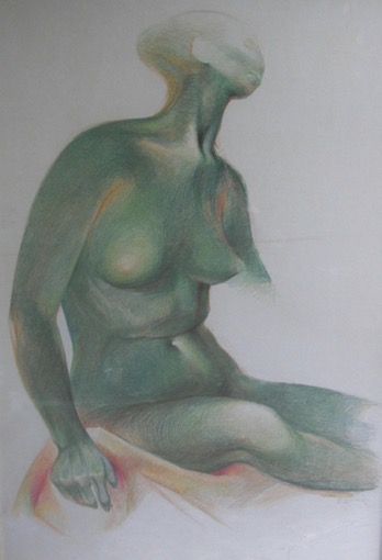 Guillermo Meza Pastel Drawing Woman