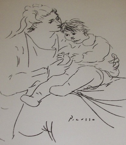 Picasso Mother Child Drawing Print