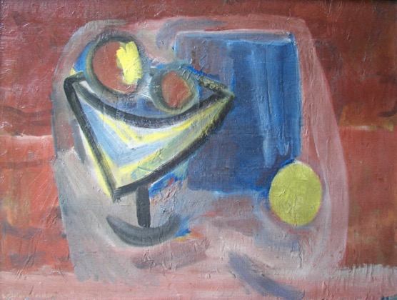 William Fridericia Abstract Still Life Oil Painting 